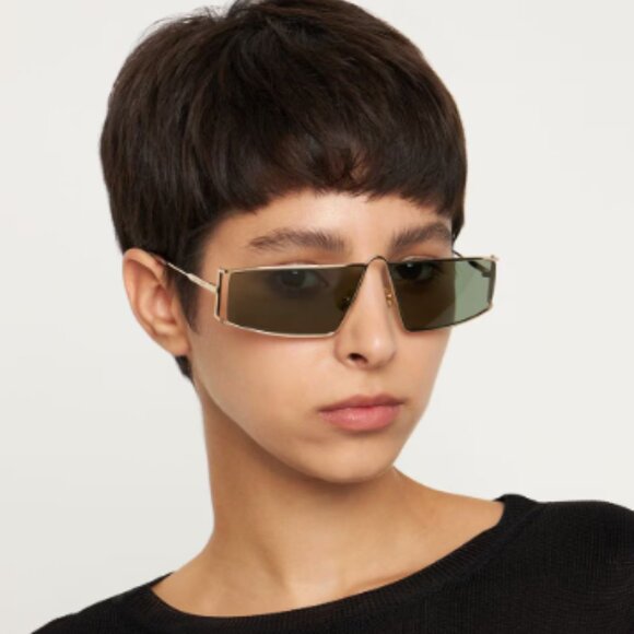 NEW SAINT LAURENT SL 606 004 GOLD SL606 002 WOMEN SUNGLASSES SAINT LAURENT - Picture 1 of 14